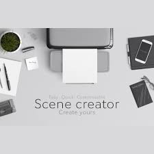 Stationery, paper, business cards, flowers, devices, iphones, imacs for designers and illustrators. Free Psd Scene Creator Mock Up