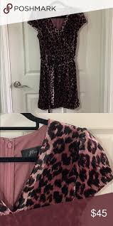 Nwot Jcrew Blush Pink Leopard Velvet Wrap Dress 8 Never Worn Zipper At Middle Back Hook Closure At Bust Detachab Velvet Wrap Dress Wrap Dress Clothes Design