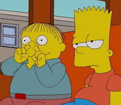 Ralph Wiggum And Bart Simpson Ralph Wiggum Simpsons Meme The Simpsons