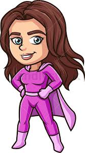 Proud Female Superheroine Cartoon Clipart Vector Friendlystock Cartoon Clip Art Cartoon Vector Illustration