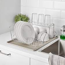 Ordning dish drainer article number 100.181.94. Valvardad Dish Drying Rack Stainless Steel 12x32 Cm Ikea