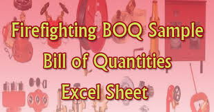 You can use your own information or you can use the one that comes with the te. Firefighting Boq Example Bill Of Quantities Excel Sheet