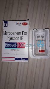 This meropenem injection is packed in sanitized packaging material to maintain its purity and is offered at economical prices to the clients. Meropenem Ip Biopect 1000