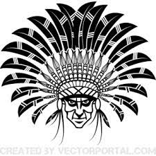 Indian Chief Wearing A Headdress Vector Art Vector Art Art Africa Art