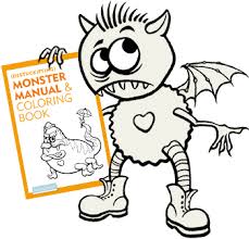 You can now print this beautiful harley quinn tattoo lil monster coloring page or color online for free. Monster Manual And Coloring Book The Fluent Self