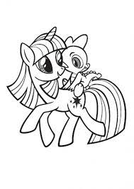 coloriage twilight sparkle avec spike dessin gratuit a imprimer fais le tien mon petit poney