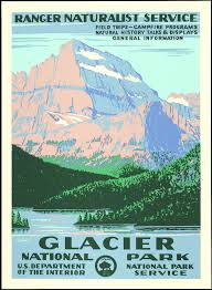 Seeking Glacier National Park Ranger Naturalist Service Vntage Travel Poster National Park Posters National Parks Wpa Posters