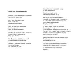 Don't cry snowman don't leave me this way. Do You Want To Build A Snowman Lyrics