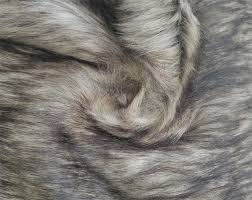 Super Luxury Faux Fur Fabric Material - SILVER GREY WOLF - CRS Fur Fabrics