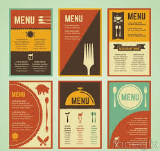 6 Vintage Menu Design Vector Desain Brosur Brosur Desain