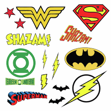 A blue spiderman kid's room with a statement art on the wall is another cool idea for those who love super heroes. Dc Comics Superhero Logos 16 Wall Decal Superman Batman Room Decor Stickers Walmart Com Walmart Com