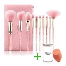 You are the next best makeup artist. Zoreya Crystal Handle Makeup Brush Set 10pcs Iartidea Best Make Up Tools Women Teens Beginners Professional Make Up Artist With Free Cleaning Sponge Facial Gift Set Bundle Best Gift Ideas Buy