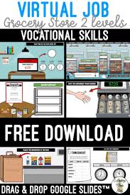 Virtual Grocery Store Job Freebie Life Skills Lessons Vocational Skills Life Skills Special Education