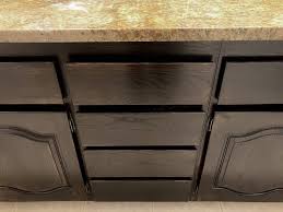 To refinish oak cabinets darker. Painting And Staining Cabinets For Girls Bath Makeover The Palette Muse