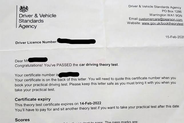 The Theory Test - Bentley School of Motoring, UK Theory Test Pass Mark