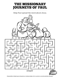 The Missionary Journeys Of Paul Bible Mazes Can Your Kids Find Their Way Through Each Bible School Crafts Paul S Missionary Journeys Sunday School Printables