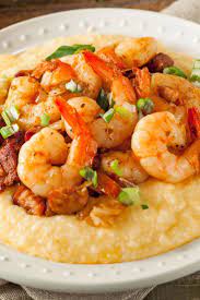 Shrimp And Cheddar Grits With Bacon Kitchme Bacon Recipes Seafood Recipes Recipes