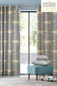 Scion Mr Fox Eyelet Curtains Grey Wallpaper Living Room Bed Linens Luxury Luxury Bedding Sets