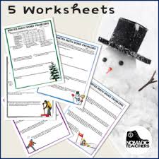 She ran 5 miles per hour, and the race took t hours to complete. Winter Math Word Problems 4th 5th And 6th Grade By 2 Nomadic Teachers