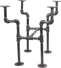 10 cast iron coffee table legs collections. Amazon Com Industrial Pipe Decor Table Leg Set Rustic End Table Side Table Base Kit Dark Grey Black Steel Metal Pipes Vintage Furniture Decorations Diy Coffee Table Legs Mid Century Modern Streetlights Style Kitchen