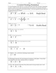 A covalent bond in which one atom contributesboth bonding electrons. 33 Covalent Bonding Worksheet Answers Worksheet Project List