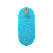 This will make bath time more fun and interesting! Boon Ripple Rubber Bathtub Mat Slip Free Baby Bath Mat With Suction Cups And Drain Holes Blue Walmart Com Walmart Com