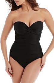 Miraclesuit Rock Solid Madrid Bandeau One Piece Swimsuit Bandeau One Piece Swimsuit One Piece Swimsuit Classy Swimsuit