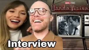 Wandavision Cast Interview Elizabeth Olsen Paul Bettany Talk Aprons Sitcoms New Marvel Show Youtube