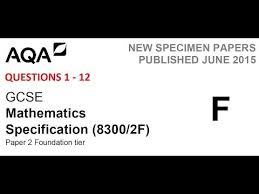 Revise Aqa Gcse Maths Foundation Paper 2 Questions 1 12 Youtube
