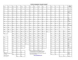 Cardmonkey Copic A Color Chart Print On Favorite Marker