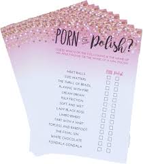 Hewsons Gifts Porn or Polish - Hilarious, Original Party Game suitable for  any occasion Hen Do, Bachelorette : Amazon.co.uk: Home & Kitchen