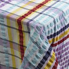 Tablecloth available in circular, square and rectangular sizes: Seersucker 100 Cotton Bright Tablecloths Various Colours Sizes Classic Home Store