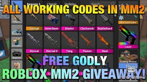 Code hidden in this video you will win a free godly in roblox murder mystery 2! How To Get Free Godlys Chromas In Mm2 Mm2 Giveaway Roblox Mm2 Youtube