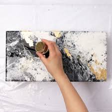 Coulage Laque Effets Cellules Deserres Pour Painting Pouring Art Valentines Art