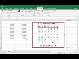 How To Add Date Picker Calendar Drop Down In Ms Excel Easy Youtube