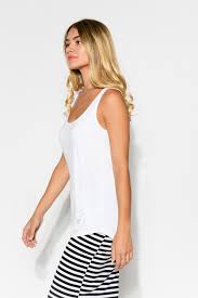 Shop the sweet ride knit singlet at manning cartell. White Micro Modal Singlet Top Blue Bungalow