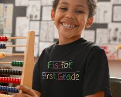 F is for First Grade Shirt Teacher First Grade Boy First Grade Shirt for  Girls 1st Grade Shirts Hey First Grade Custom First Day of School
