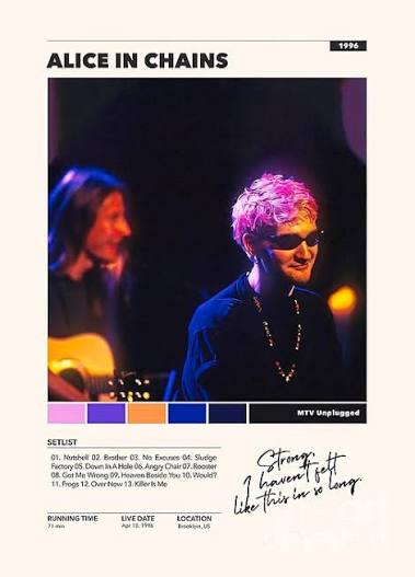 Alice In Chains MTV 2Unplugged 2 Minimalist Set Greeting Card by Ben Carrie