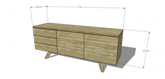 Free Diy Furniture Plans To Build An Mid Century Modern Credenza The Design Confidential Mid Century Modern Furniture Plans Diy Furniture Easy Mid Century Modern Furniture