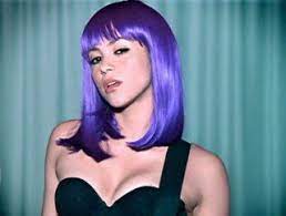 Long super volume waterwave shocking pink lace front wig. Purple Shakira Pelo De Color Purpura Intuicion