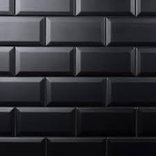 I think your best bet would be to cut the skinny part of the full tiles off so that all rows will end in the thickest part of the tile. Merola Tile Crown Heights Beveled 3 In X 6 In Matte Black Ceramic Wall Tile 6 03 Sq Ft Case Web3chbmb The Home Depot