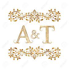 I had this image i. A T Vintage Initials Symbol Letters A T Ampersand Surrounded Floral Ornament Wedding Or Business Partners Initials Monogram In Royal Style Royalty Free Cliparts Vectors And Stock Illustration Image 63397116