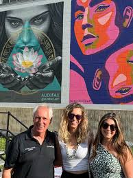 We had a great time at the Sun Prairie Mural Fest mural unveiling tonight!  ✨ 1: My husband, Ted, and me with Steve Stocker, Mayor of Sun Prairie 2:  Me, Mayor Steve,
