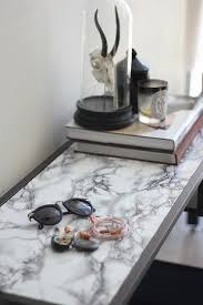 Upgrade Any Tabletop With Marble Contact Paper Diy Marble Marble Table Diy Home Decor Projects
