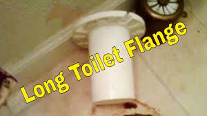 A toilet flange is a round object placed over your toilet drain opening, and just underneath your toilet seat. Extra Long Toilet Flange How To Plumbing Youtube