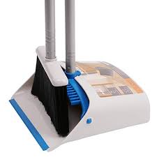Amazon Com Treelen Long Handle Broom And Dustpan Set Upright Dust Pan Combo For Home Kitchen Room Office L Broom And Dustpan Dustpans And Brushes Dust Pan