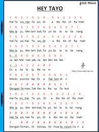 Dibawah ini saya sajikan not angka,not balok dan liriknya dalam bentuk gambar jpg, jpeg dan png yang bisa sobat. Not Angka Lagu Hey Tayo
