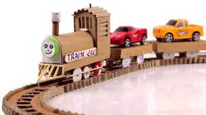 How To Make An Electric Train At Home Diy Train From Cardboard And Dc Seni Kardus Kardus