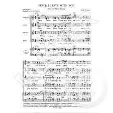 Right in the midst of the hours leading up to the cross, he had peace. Peace I Leave With You Notenbuch De