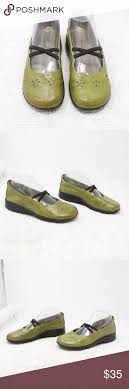 Arcopedico Mary Jane Green Slip On Leather Flats 6 According